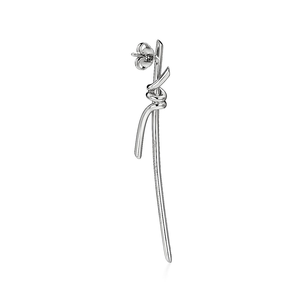 18K Tiffany Knot Drop Diamonds Earrings