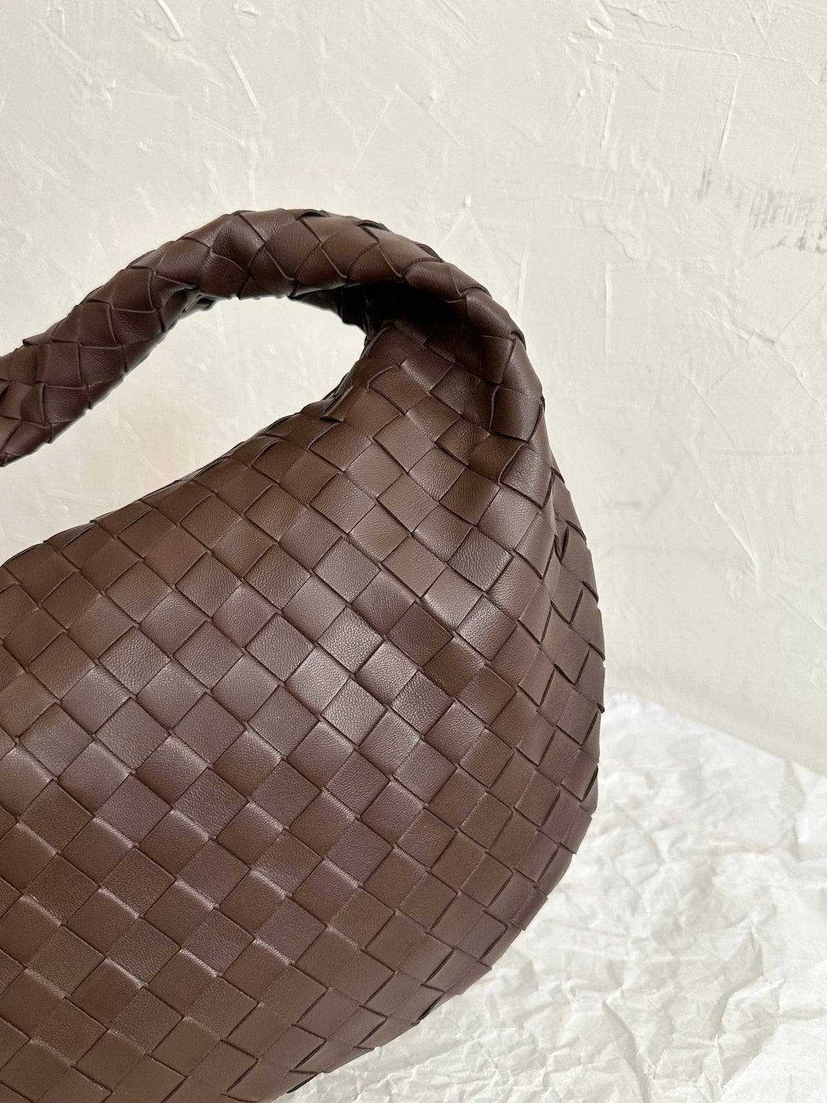 BOTTEGA VENETA SMALL JODIE 48CM CHOCOLATE SUEDE LEATHER