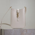 LE 5 À 7 PHONE BAG 18 IN WHITE CALFSKIN